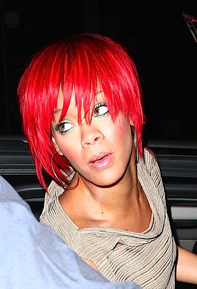 rihanna pics with red hair. Rihanna#39;s Red Hair Evolution