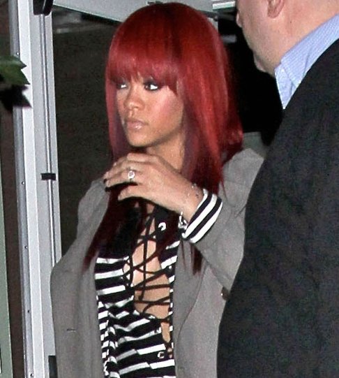 rihanna 2011 red hair. Rihanna#39;s Red Hair Evolution